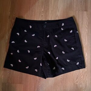 St. John's Bay Black Shorts with Watermelon Design Woman’s size 14